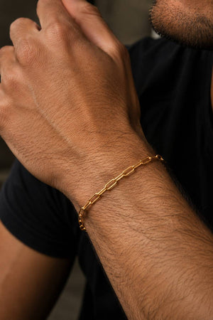 Pulseira Maculina Elos Retangular 3 mm