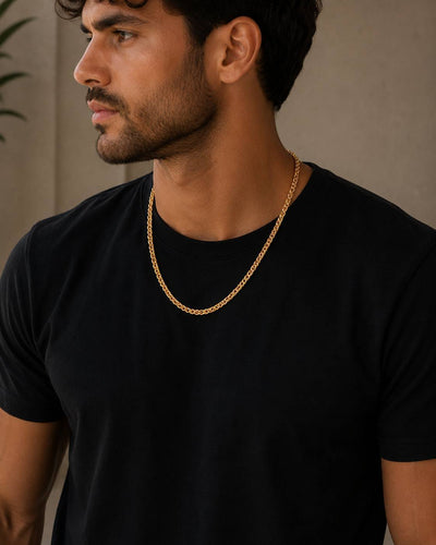 Colar Masculino Trama Italiana 3 mm Fecho Gaveta - 60 cm