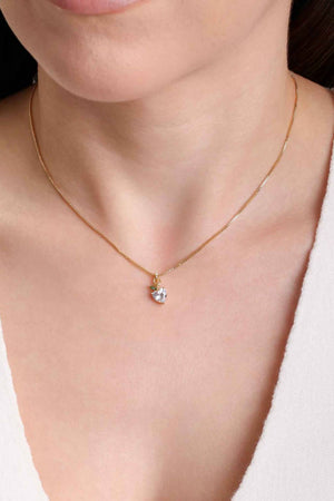 Choker Veneziana com Pingente Maça Coração Cristal