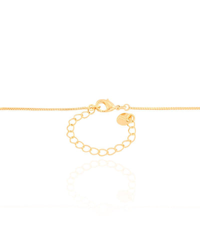 Choker Veneziana com Pingente Maçã Coração Cristal - 33 cm