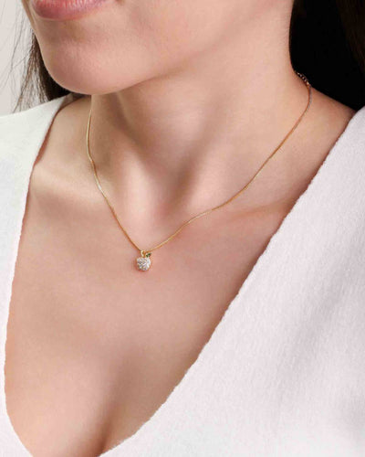 Choker Veneziana Pingente Maçã Cravejada Cristal - 33 cm