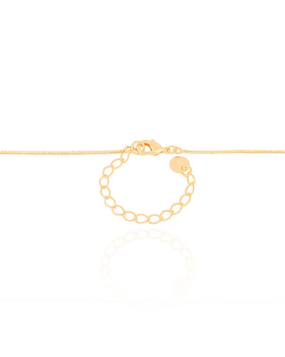 Choker Veneziana Pingente Maçã Cravejada Cristal - 33 cm