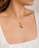 Pingente Relicário Coração com Argola Passante Cravejada Cristal