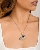 Pingente Relicário Coração com Argola Passante Cravejada Cristal