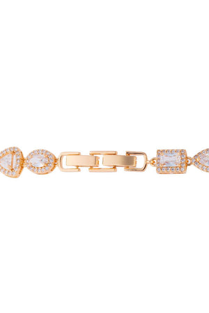 Conjunto Colar Riviera Mix Cravejado Cristal com Fecho Italiano - 40 cm