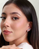 Ear Cuff Cristal Cravejado com Gota Pendente