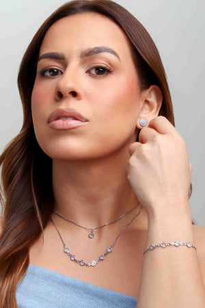 Pulseira Pontos de Luz Facetado Cristal