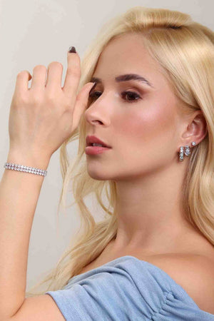 Pulseira Riviera Dupla Cristal Fecho Gaveta