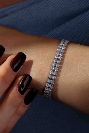 Pulseira Riviera Dupla Cristal Fecho Gaveta