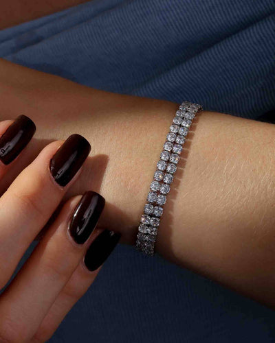 Pulseira Riviera Dupla Cristal Fecho Gaveta