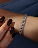 Pulseira Riviera Dupla Cristal Fecho Gaveta