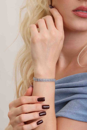 Pulseira Riviera Dupla Cristal Fecho Gaveta