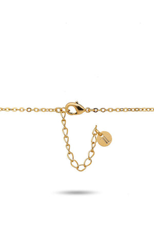 Conjunto Gargantilha Elo Veneziano com Pingente Coração Cristal e Brinco