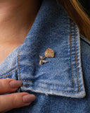 Broche Flor Cravejado Cristal