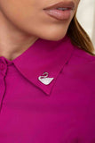 Broche Cisne Cravejado Cristal