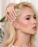 Brinco Ear Cuff Híbrido Bolinhas Irregulares Lisas