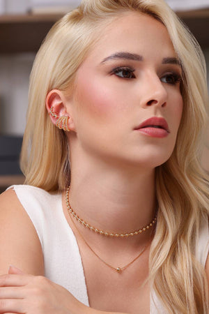 Choker Veneziana Pingente Bolinha Lisa