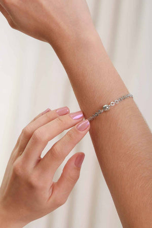 Pulseira Corrente Modelo Cartier com Bolinha Lisa