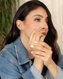 Brinco Ear Cuff Trio Pontos de Luz Cristal
