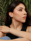 Brinco Ear Cuff Trio Pontos de Luz Azul Sky