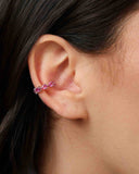Piercing Fake Gotas Cravejadas Rosa