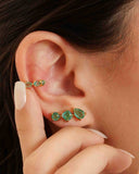 Piercing Fake Gotas Cravejadas Turmalina