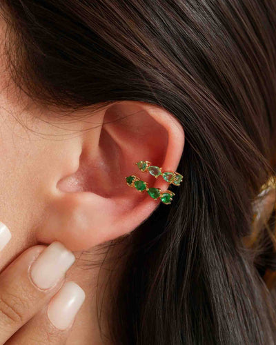 Piercing Fake Gotas Cravejadas Turmalina