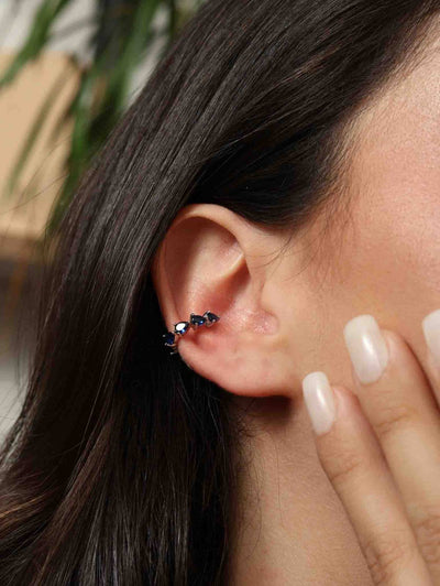 Piercing Fake Gotas Cravejadas Safira Azul