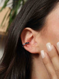 Piercing Fake Gotas Cravejadas Safira Azul