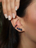 Piercing Fake Gotas Cravejadas Safira Azul