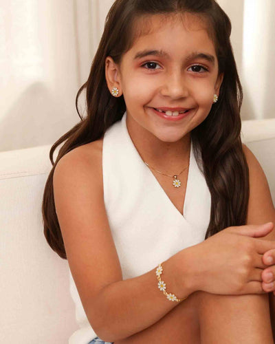 Conjunto Infantil Margarida Esmaltada
