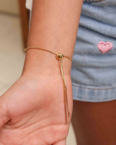 Pulseira Infantil Gravatinha Margaridas Esmaltadas Branca