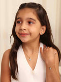 Conjunto Infantil Panda Esmaltado Branco Detalhes Preto