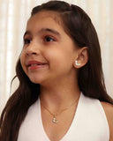 Conjunto Infantil Lhama Esmaltado Branco com Detalhes Coloridos