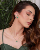 Brinco Ear Cuff Carre Quadrado Turmalina com Tarraxa Virgula