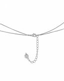 Colar Duplo Veneziana com Pontos de Luz Pretos - 33/40 cm