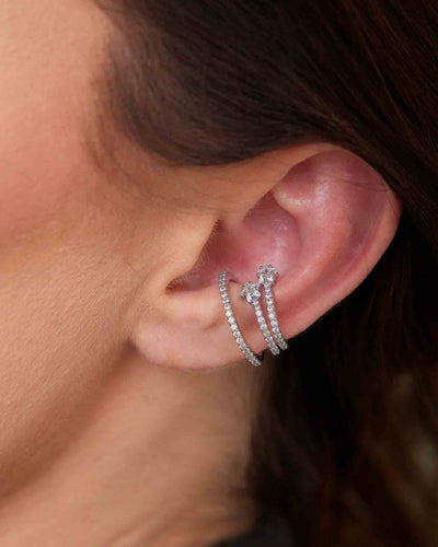 Piercing Fake Triplo com Estrela Cravejado Cristal