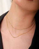 Chocker Veneziana Dupla com Pingentes Barra Canutilho Lisos