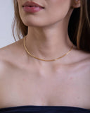 Choker Malha Dupla Plaquinha Laminada
