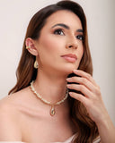 Choker Pérola Barroca Irregular com Pingente Gota