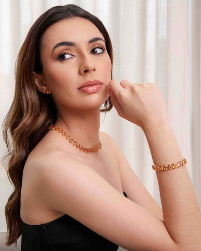 Pulseira Riviera Gota Champagne com Fecho Gaveta Click