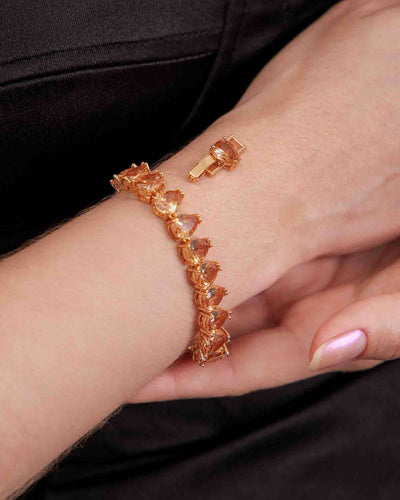 Pulseira Riviera Gota Champagne com Fecho Gaveta Click