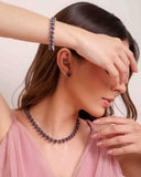 Pulseira Riviera Gota Ametista com Fecho Gaveta Click