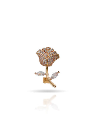 Broche Flor Cravejado Cristal