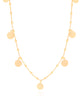 Choker Bolinhas e Medalhas Lisas Banhado a Ouro 18K