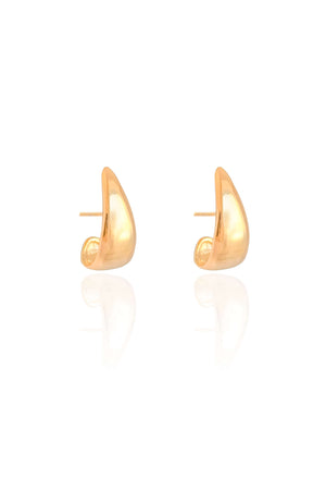 Ear Hook Gota Lisa 1.9 cm Banhado a Ouro 18K