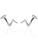 Ear Cuff Zig Zag Liso 3.2 cm Ródio Branco