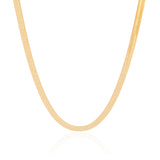 Gargantilha Malha Fita 5 mm Banhado a Ouro 18K