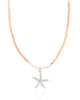 Choker Cristais Coloridos Estrela do Mar Ródio Branco