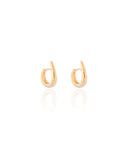 Brinco Argola Click Gota Lisa 1.4 cm Banhado a Ouro 18K
